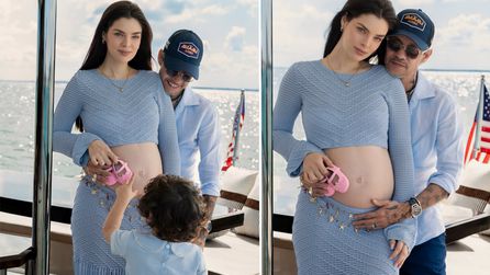 Marc Anthony ve Eşi Nadia Ferreira İkinci Çocuklarını Kucakladı