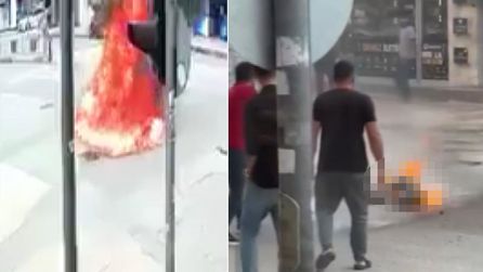 Hatay'da zabıta uyarısı sonrası şahıs kendini yaktı