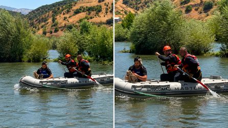 Bingöl'de piknik yapan vatandaş nehirde mahsur kaldı