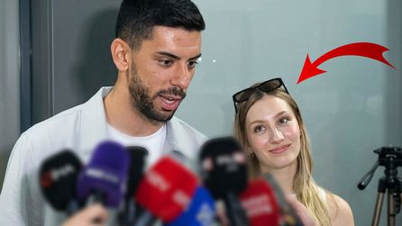 Cenk Özkaçar Trabzonspor'a transfer oldu, eşinin bakışları dikkat çekti