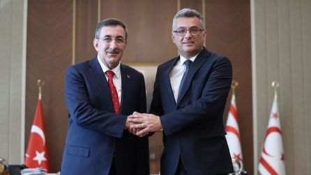 Cumhurbaşkanı Yardımcısı Yılmaz, KKTC Cumhurbaşkanı Erhürman ile görüştü