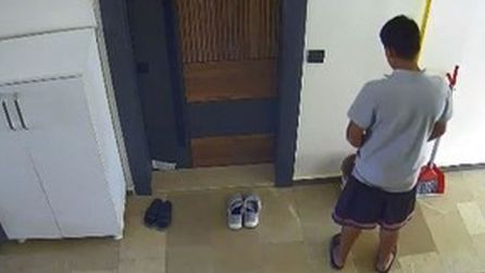 Elazığ'da apartman önünde tuhaf olay güvenlik kamerasına yansıdı