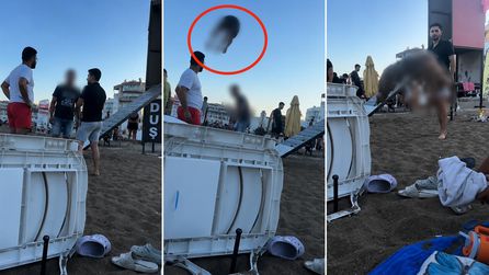 Silifke'de plajda tatilcilerle işletme çalışanları arasında tartışma