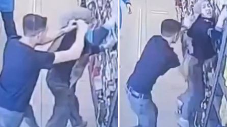 Konya'daki markette çalışan kadına saldırı anı güvenlik kameralarında