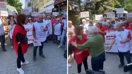 Eskişehir'de emekliler eylemde CHP'li vekili protesto etti