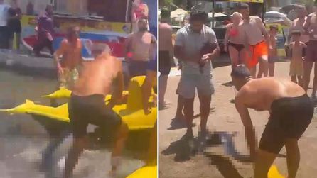Marmaris'te kılıç balığını sahile çıkaran kişiye ceza uygulandı