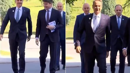 Miçotakis'in NATO Zirvesi'ndeki Yürüyüşü Dikkat Çekti
