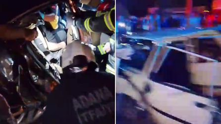 Adana'da kırmızı ışıkta otomobil kazası: 1 ölü, 3 yaralı