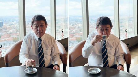 Japonya Dışişleri Bakanı Motegi Türk kahvesi deneyimini paylaştı