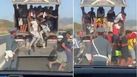 Ceuta'da düzensiz göçmenler kamyonla İspanya'ya girdi