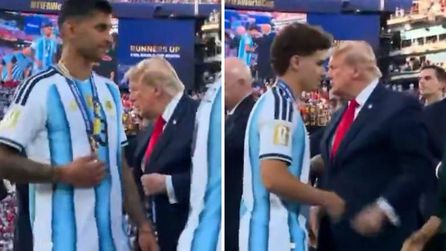 Cristian Romero, Trump ile el sıkışmadı dikkat çekti