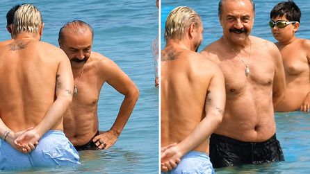 Yılmaz Erdoğan ve Caner Erkin denizde eğlenceli anlar yaşadı