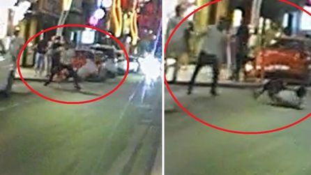 İlkadım'da alkollü şahıs bir yumrukla yere serildi