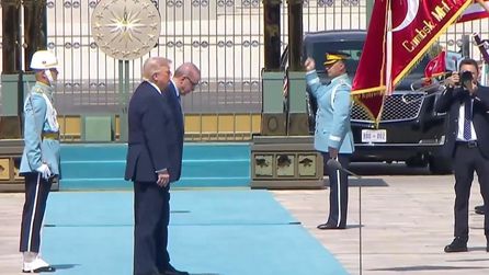 Trump Beştepe'de Erdoğan tarafından resmi törenle karşılandı