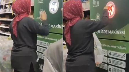 Bolu'da depozito makinesi önünde tartışma yaşandı