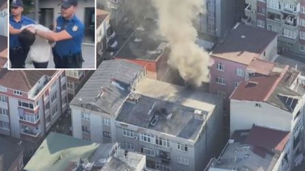 İstanbul'da evini yakan genç polis tarafından yakalandı