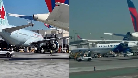 Los Angeles Havalimanı'nda iki yolcu uçağı pistte çarpıştı