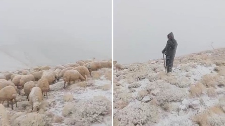 Ekim ayında Tunceli'de kar yağışı yaylaları beyaza bürüdü