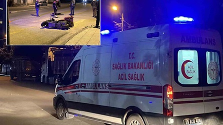 Çorum'da motosiklet sürücüsü polisten kaçarken kaza yaptı
