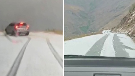 Malatya'da Ekim Ayında Dolu Yağışı Yol Kapattı