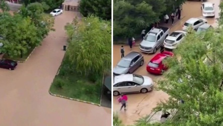 Diyarbakır Ergani'de sağanak yağış yaşamı olumsuz etkiledi
