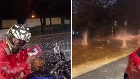Asuncion'da tenis topu büyüklüğünde dolu yağışı hasara yol açtı