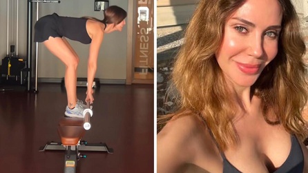 Demet Şener spor sırasında dengesini kaybedip dü dü düştü