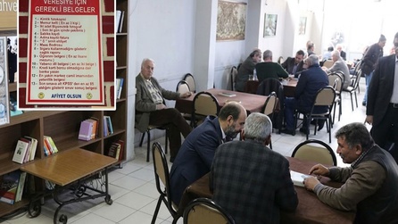 Erzurum'daki kahvehanede dikkat çeken veresiye şartları